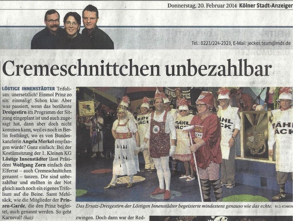Artikel des Kölner Stadtanzeigers vom 20.02.20114